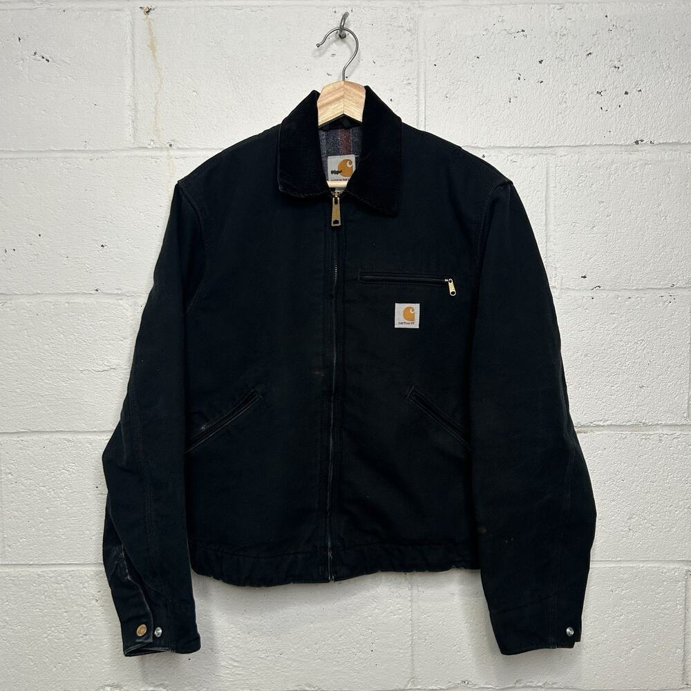 Y2K Carhartt Blanket-Lined Detroit Jacket “Black” J001-BLK